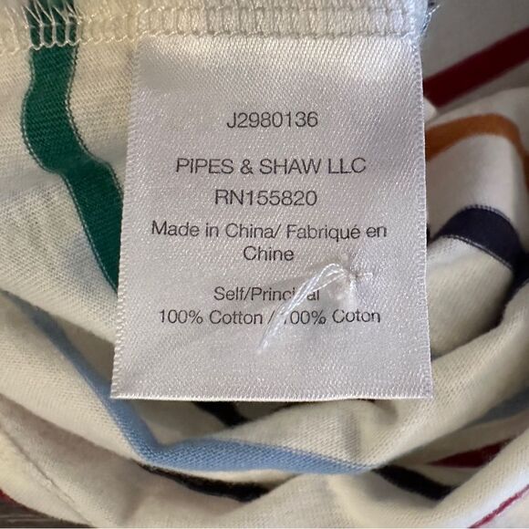 Veronica Beard Simpson Striped Button-Shoulder Cotton Tee - Picture 5 of 6